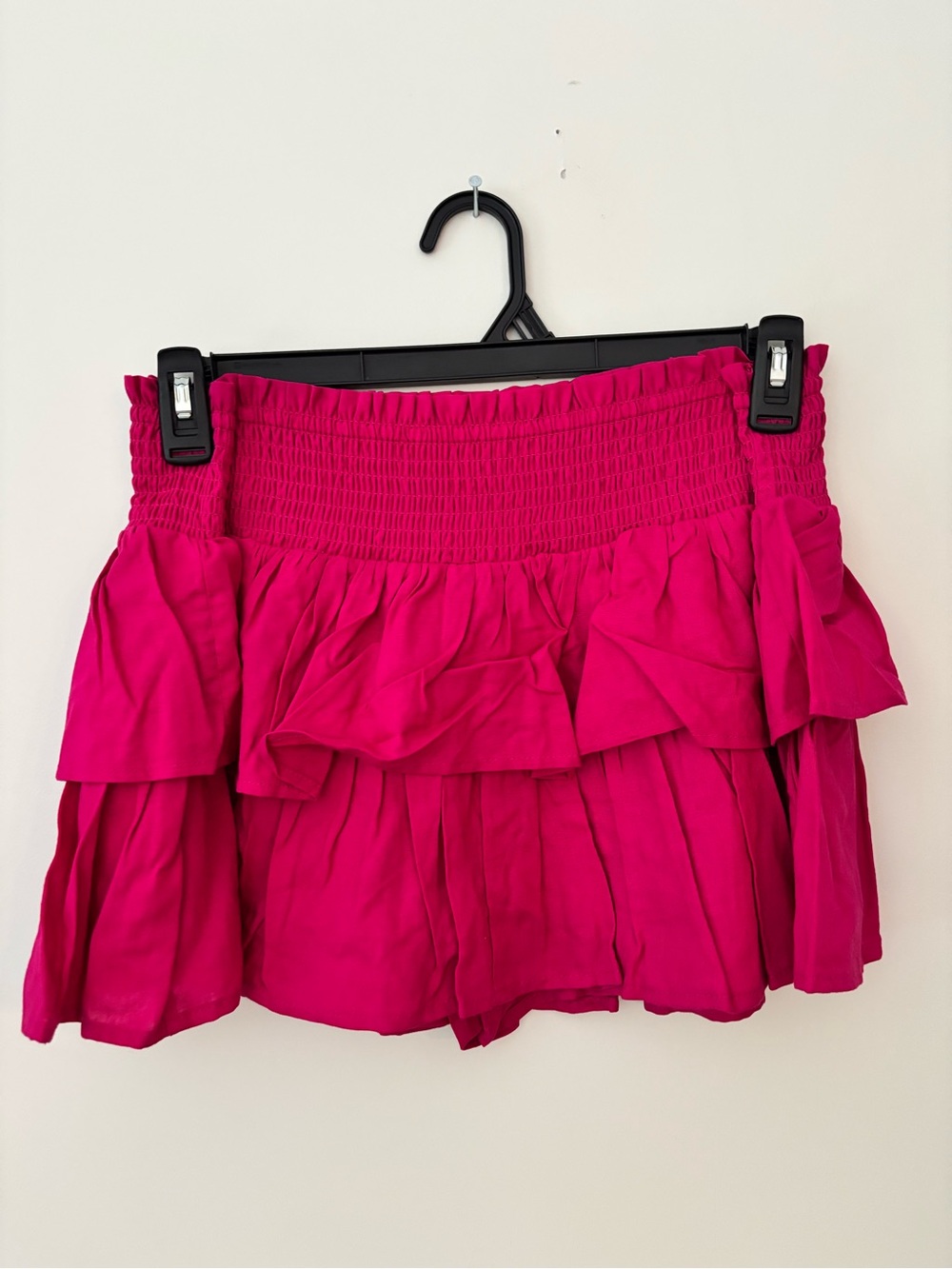Hot Pink Ruffled Mini Skirt